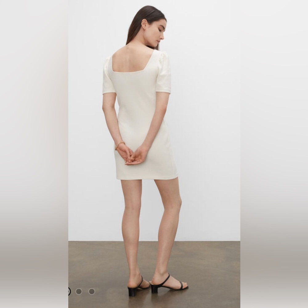 Club Monaco Cream Puff Sleeve Dress
